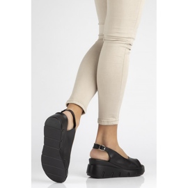 Sandalias de piel Filippo DS3595/22 Bk negro 7