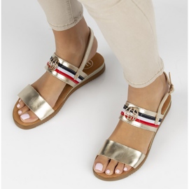Sandalias de piel Filippo DS3603/22 Go dorado 7