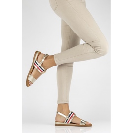 Sandalias de piel Filippo DS3603/22 Go dorado 4