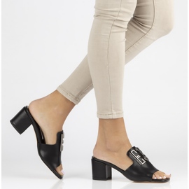 Babuchas de piel Filippo DK3731/22 Bk negro 6