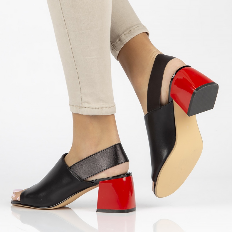 Sandalias de piel Filippo DS3729/22 Bk negro 1