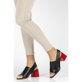 Sandalias de piel Filippo DS3729/22 Bk negro 5
