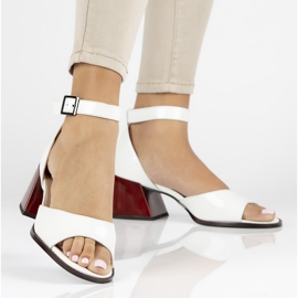 Sandalias de piel Filippo DS3723/22 Wh blanco 4