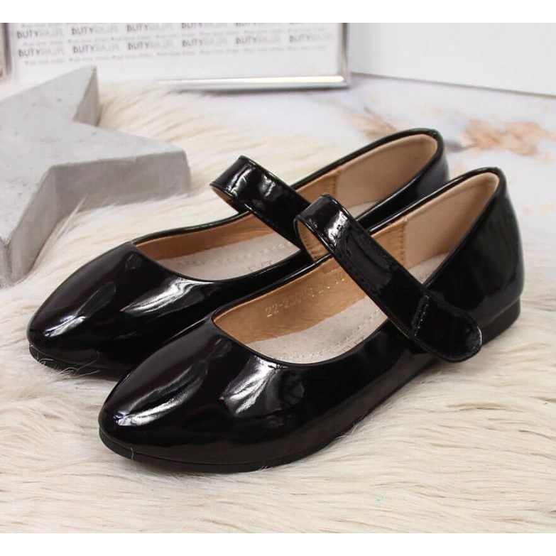 Bailarinas Velcro Lacado Negro Jr Potocki 2