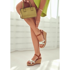 Sandalias de cuña de moda Roseville verde brillante 9