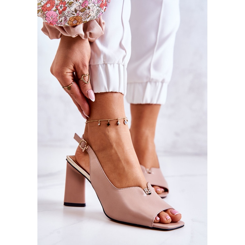 S.Barski Sandalias Beige Fiorine En Una Barra 1