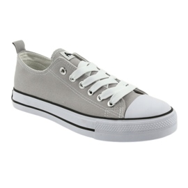 Zapatillas atadas gris American Club zapatos de mujer 1