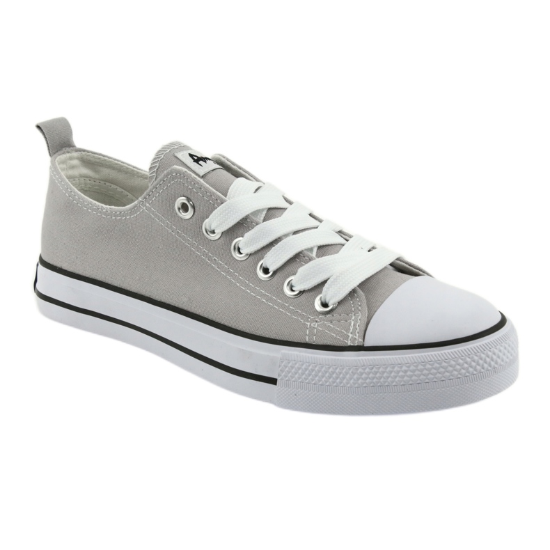 Zapatillas atadas gris American Club zapatos de mujer 1