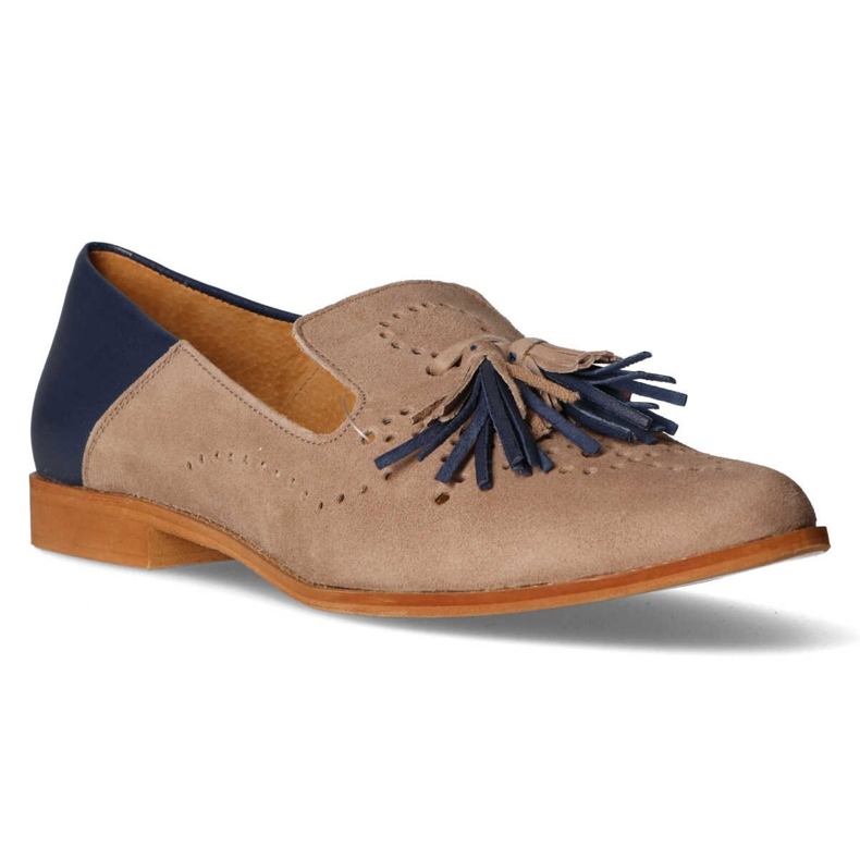 Mocasines Filippo 04484-04/00-5 Ante Beige + Azul Marino 1