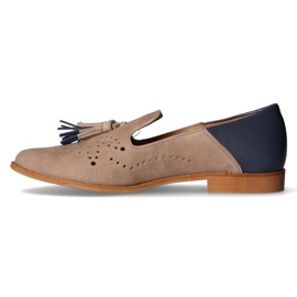 Mocasines Filippo 04484-04/00-5 Ante Beige + Azul Marino 2