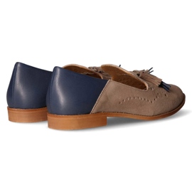 Mocasines Filippo 04484-04/00-5 Ante Beige + Azul Marino 5