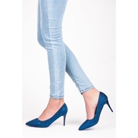 Qinba Bombas con purpurina azul 1