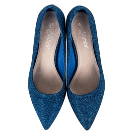 Qinba Bombas con purpurina azul 5