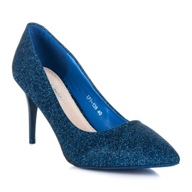 Qinba Bombas con purpurina azul 2