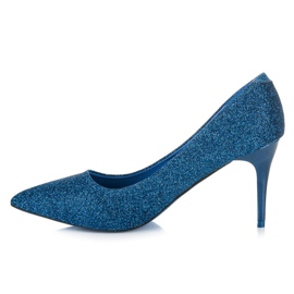 Qinba Bombas con purpurina azul 3