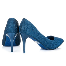 Qinba Bombas con purpurina azul 4