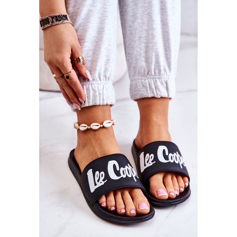 Lee Cooper LCW-22-42-1004 Negro Pantuflas Mujer blanco 1