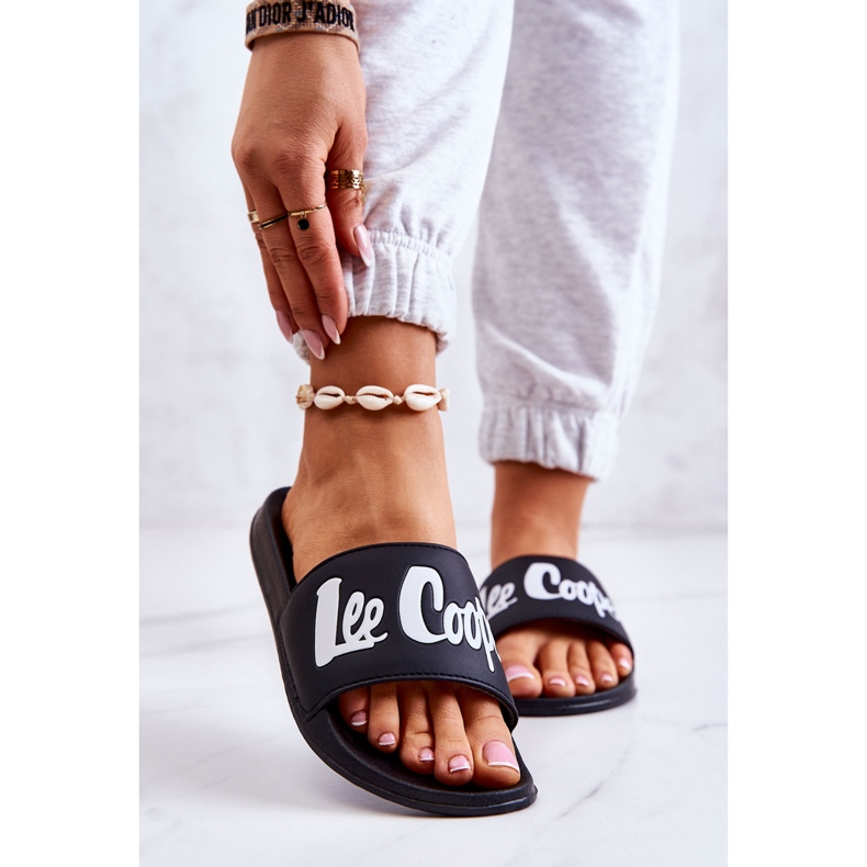 Lee Cooper LCW-22-42-1004 Negro Pantuflas Mujer blanco 2