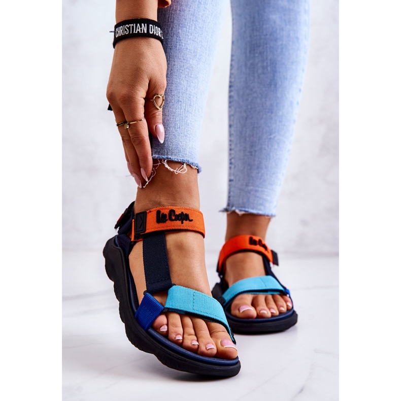 Sandalias deportivas de mujer Lee Cooper LCW-22-34-0953L Multicolor azul marino azul naranja 1