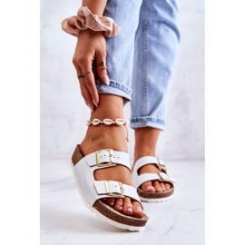 Pantuflas Mujer Hebillas Inblu NM000027 Blanco 4