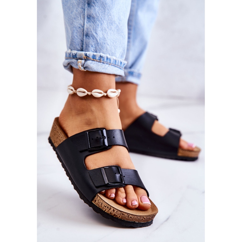 Pantuflas Mujer Hebillas Inblu NM000028 Negro 2