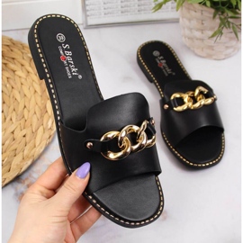 Babuchas negras con cadena W S. Barski negro 1
