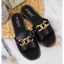 Babuchas negras con cadena W S. Barski negro 3