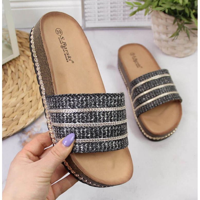 Zapatillas plataforma negras W S. Barski negro 1