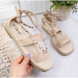 Sandalias alpargatas con perlas beige W S.Barski 1 Sandalias alpargatas con perlas beige W S.Barski 1