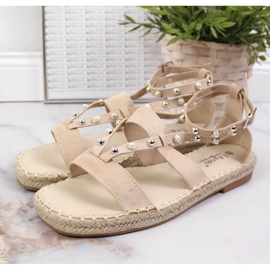 Sandalias alpargatas con perlas beige W S.Barski 2 Sandalias alpargatas con perlas beige W S.Barski 2