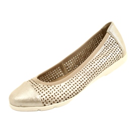 Bailarinas de mujer Caprice caladas 22151-28 354 Beige - metalizado 6