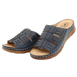 Flip-flops para mujeres con un Evento OpenWork Evento 22SD98-4536 Patrón azul marino 2