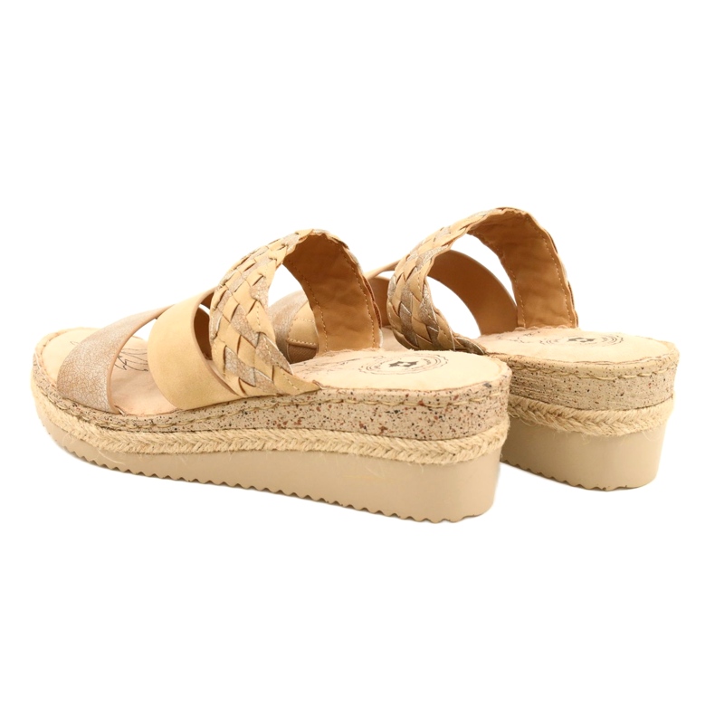Flip Flip Flip Flip con una camarilla Braid Jezzi 22SD98-4566 Beige 5