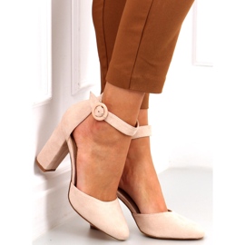Zapatos de salón expuestos en el talón Iris Nude beige 3