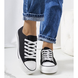 Zapatillas negras en la plataforma Wessel negro 1 Zapatillas negras en la plataforma Wessel negro 1