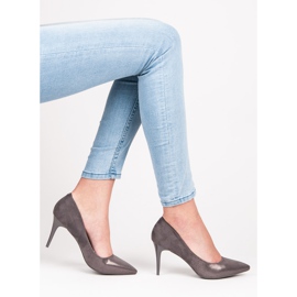 Qinba Tacones altos de gamuza gris 1 Qinba Tacones altos de gamuza gris 1