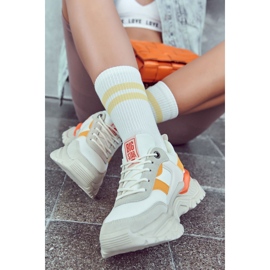 Deportivas Mujer Big Star JJ274A411 Blanco y Beige 9