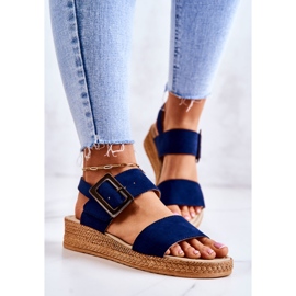 Sandalias Mujer Ante Big Star JJ276033 Azul Marino 2