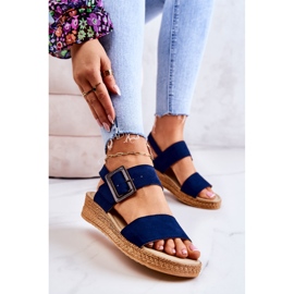 Sandalias Mujer Ante Big Star JJ276033 Azul Marino 4