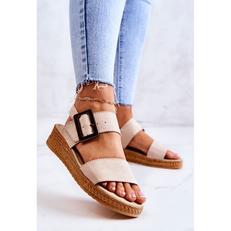 Sandalias Mujer Ante Big Star JJ276032 Beige 2