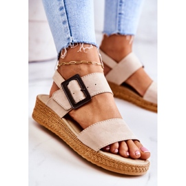 Sandalias Mujer Ante Big Star JJ276032 Beige 6
