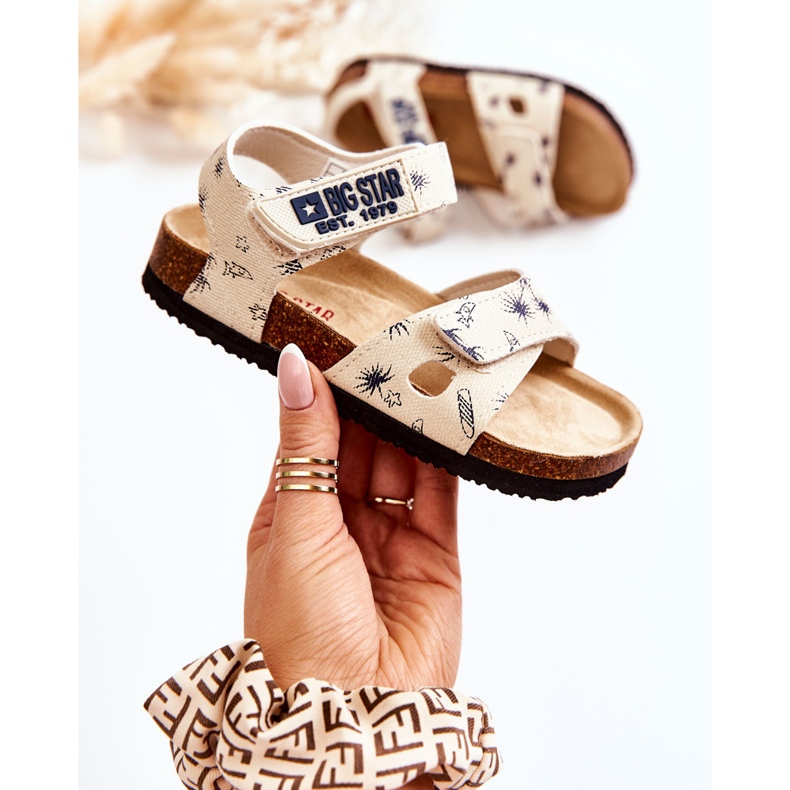 Sandalias Infantiles Big Star JJ374379 Beige blanco 1