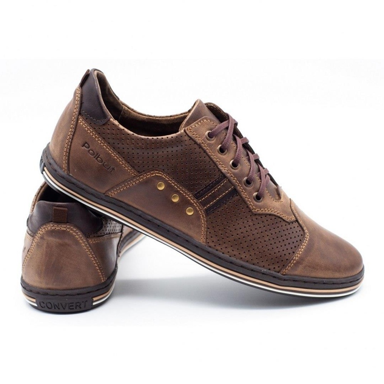 Polbut Zapatos casual de hombre 1801P marrón 3