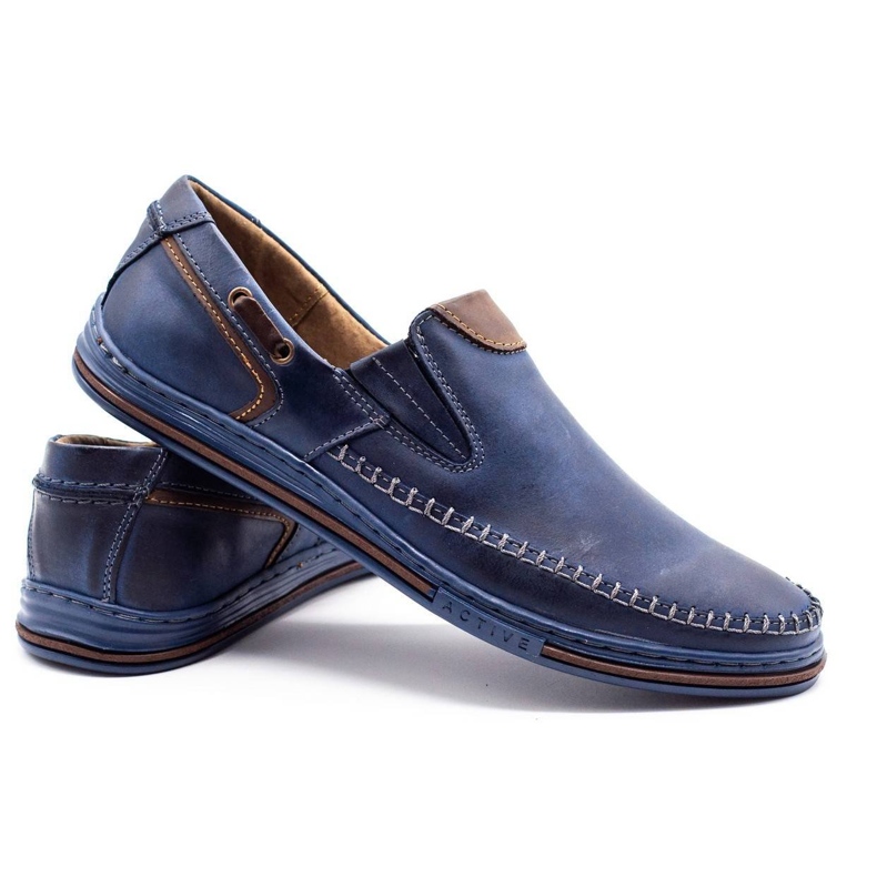 Polbut Zapatos hombre mocasines 09 azul marino 3