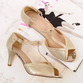 Elegantes sandalias doradas punta abierta W Filippo dorado 5