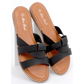 Pantuflas Cruzadas Mujer Poppy Negro 5