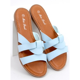 Pantuflas Cruzadas Mujer Azul Amapola 1