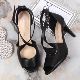 Sandalias negras con tacón alto W Sergio Leone negro 6