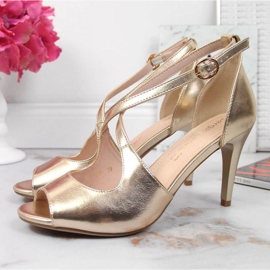 Sandalias doradas tacón W Sergio Leone dorado 5