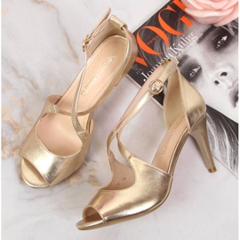 Sandalias doradas tacón W Sergio Leone dorado 6